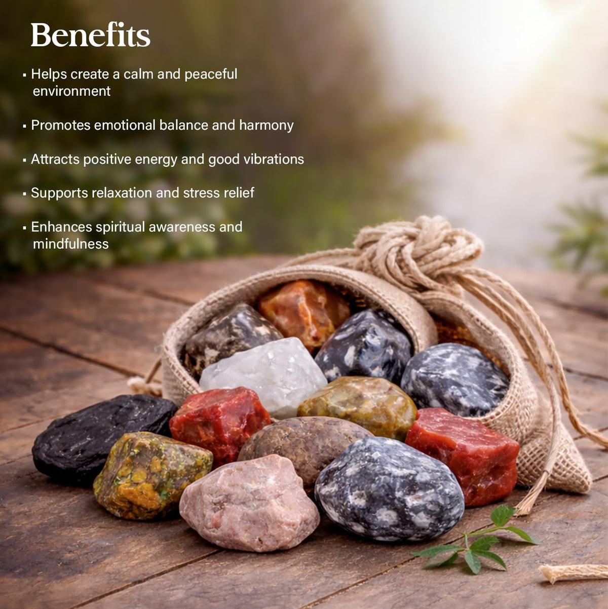 Crocon 1LB Exclusive Assorted Rough Bulk Natural Stone Raw Gemstone Tumbling Cabbing Polishing Gem Mining Chakra Balancing Reiki Healing Good Luck Gift Home Office Decor