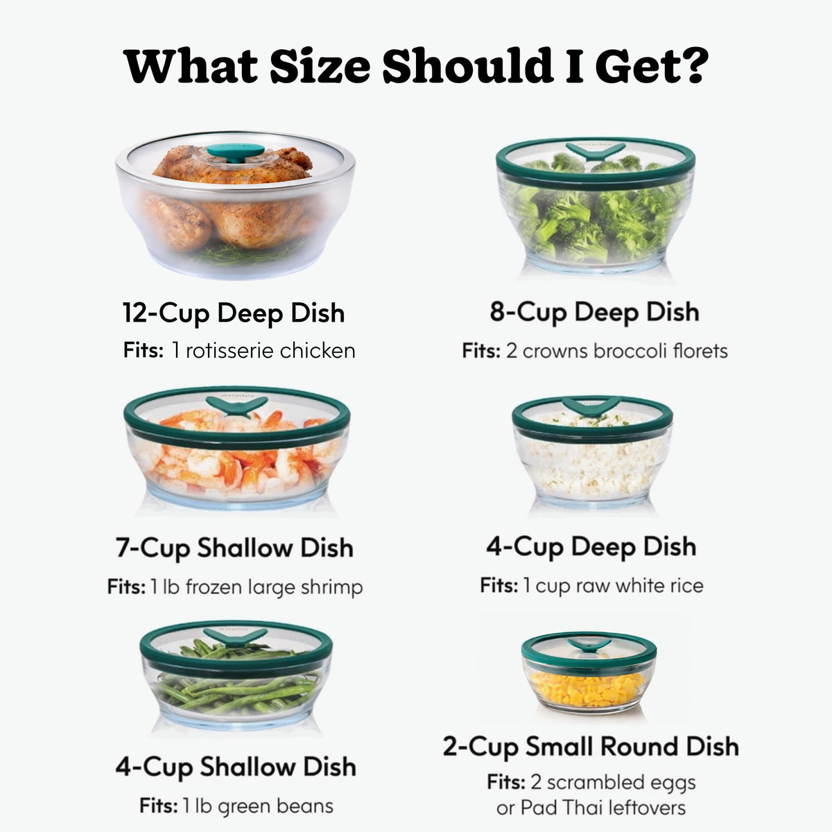 Anyday 7-Cup Glass Microwave Steamer for Vegetables – BPA-Free Glass Vegetable Steamer Bowl with Vented Lid, Healthy Microwave Cooking Container for Broccoli, Veggies, Meal Prep (Clear Black Sesame)