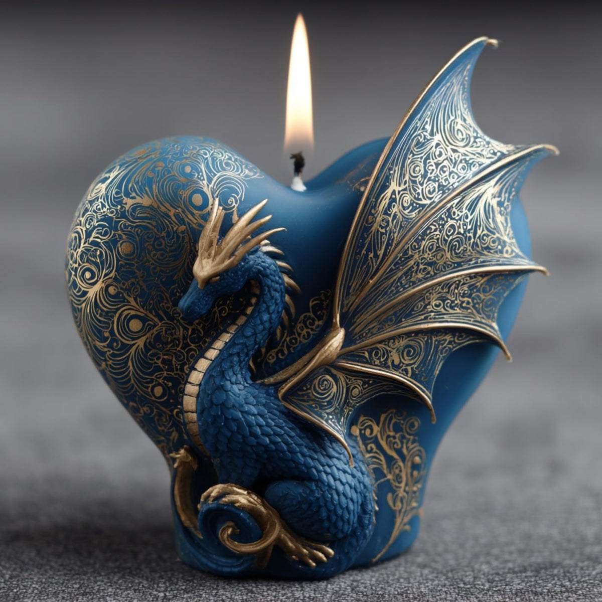 Dragon Candle Mold, 3D Heart Shape Animal Dinosaur Silicone Molds for Candle Making, Epoxy Resin Casting Molds for Handmade DIY Soap & Aromatherapy DIY Home Desk Decor