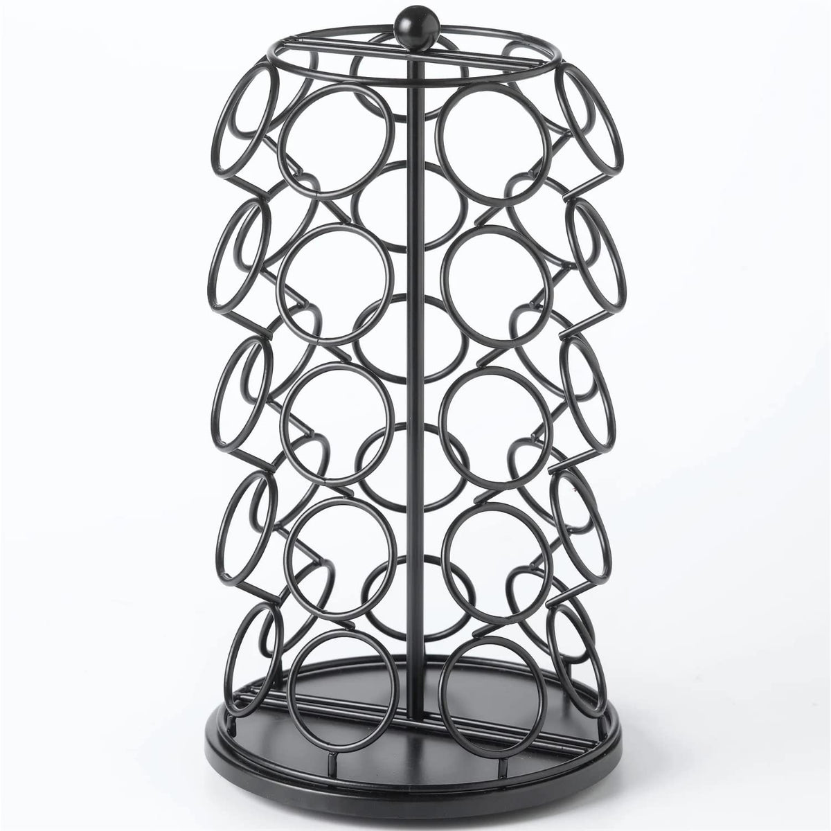 Nifty K Cup Holder – Compatible with K-Cups, Coffee Pod Carousel | 35 K Cup Holder, Spins 360-Degrees, Lazy Susan Platform, Modern Black Design, Home or Office Kitchen Counter Organizer