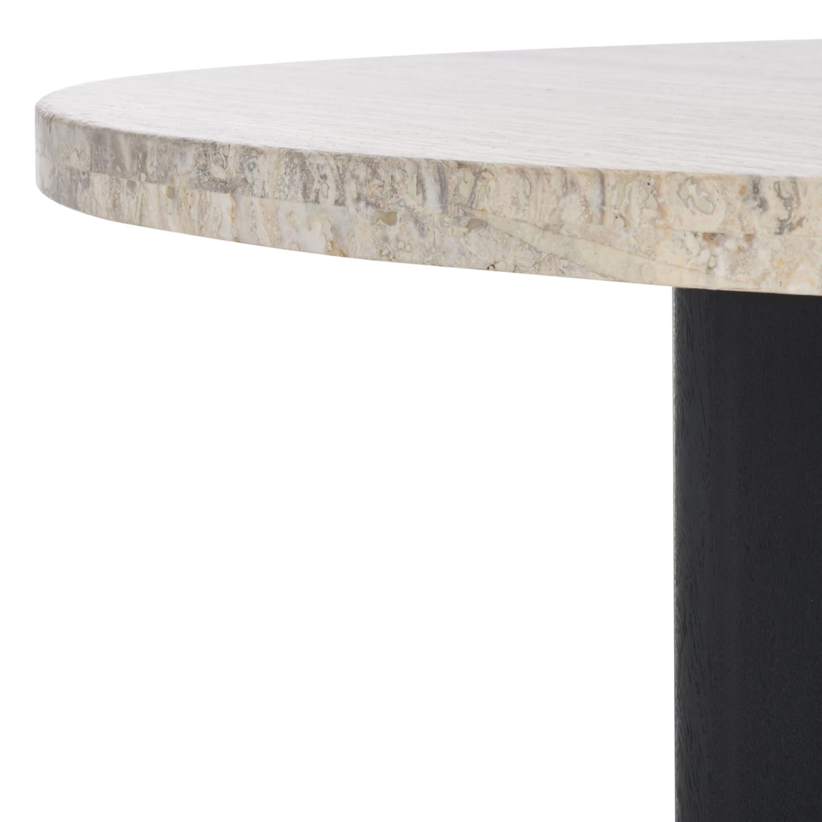 SAFAVIEH Couture Collection Shayne Travertine/Black Solid Wood Coffee Table