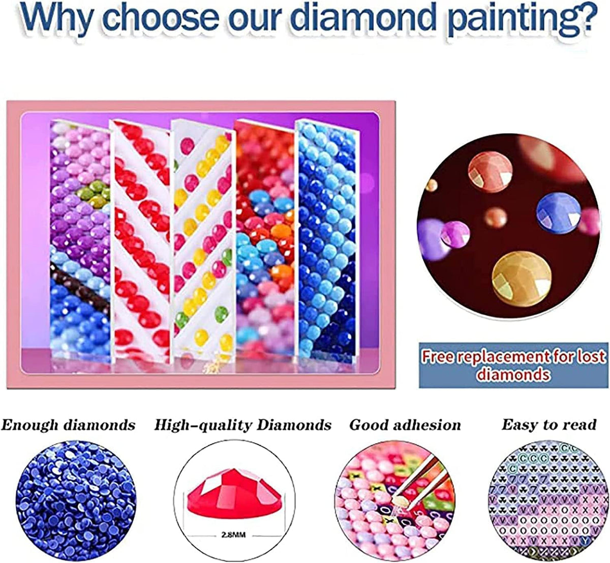GOUOYANA Diamond Painting Kits for Adults-6 Pack, Cocktail Adult 5D Diamond Art Kits for Beginner Cocktail DIY Full Drill Diamond Dots Crystal Craft Kits for Home Wall Decor Gifts(6 Pack/12X16 Inch)