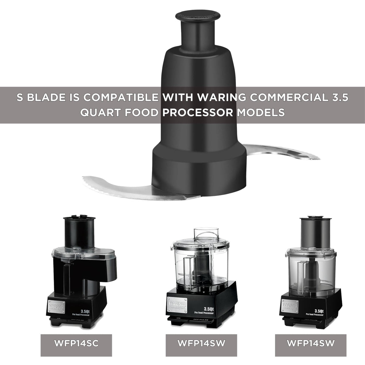 Waring Commercial Sealed LiquiLock S-Blade for use with WFP14S, WFP14SC (Patented)