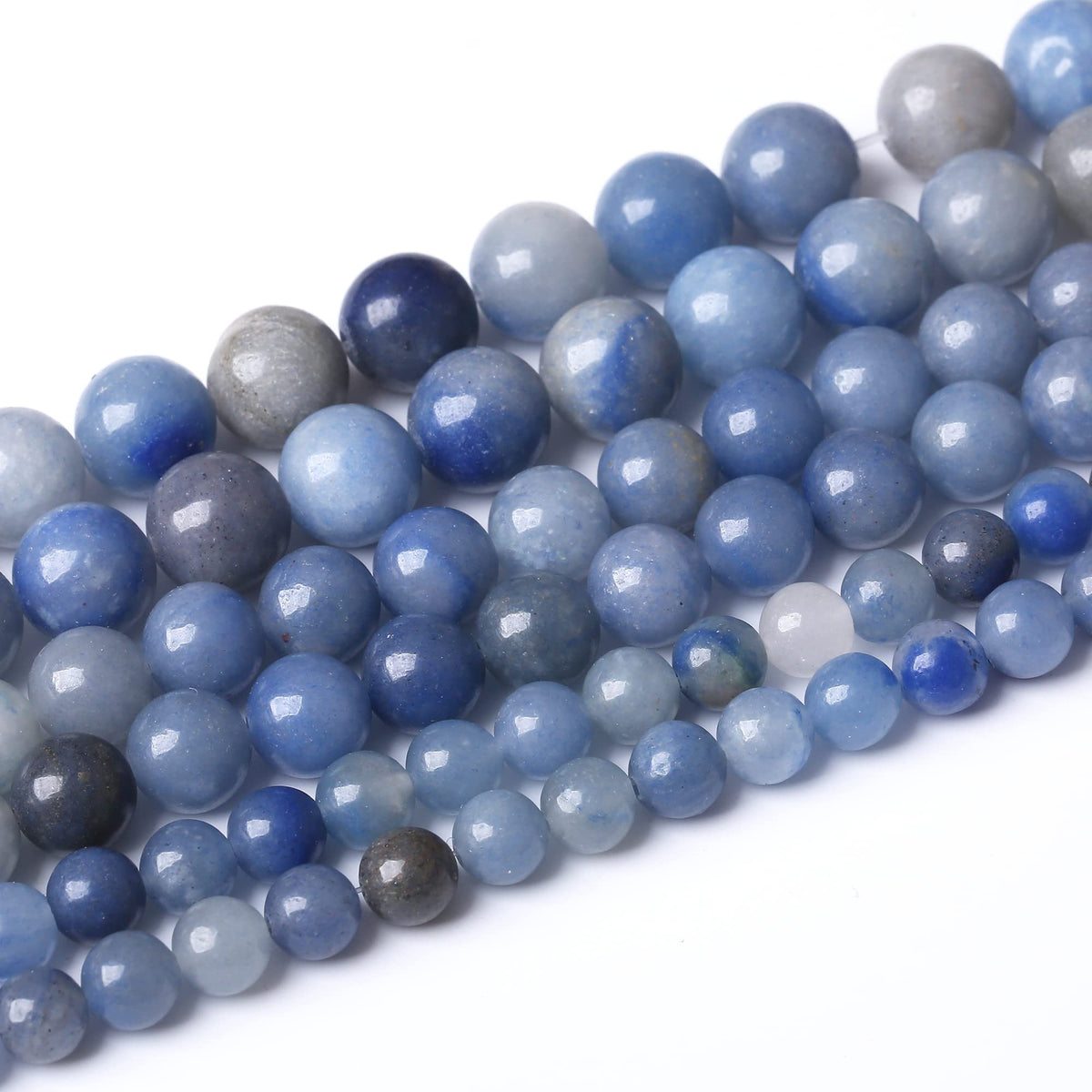 8MM Blue Aventurine Round Loose Beads Natural Gem Beads Crystal Energy Stone Beads for Jewelry Making DIY Bracelet Necklace