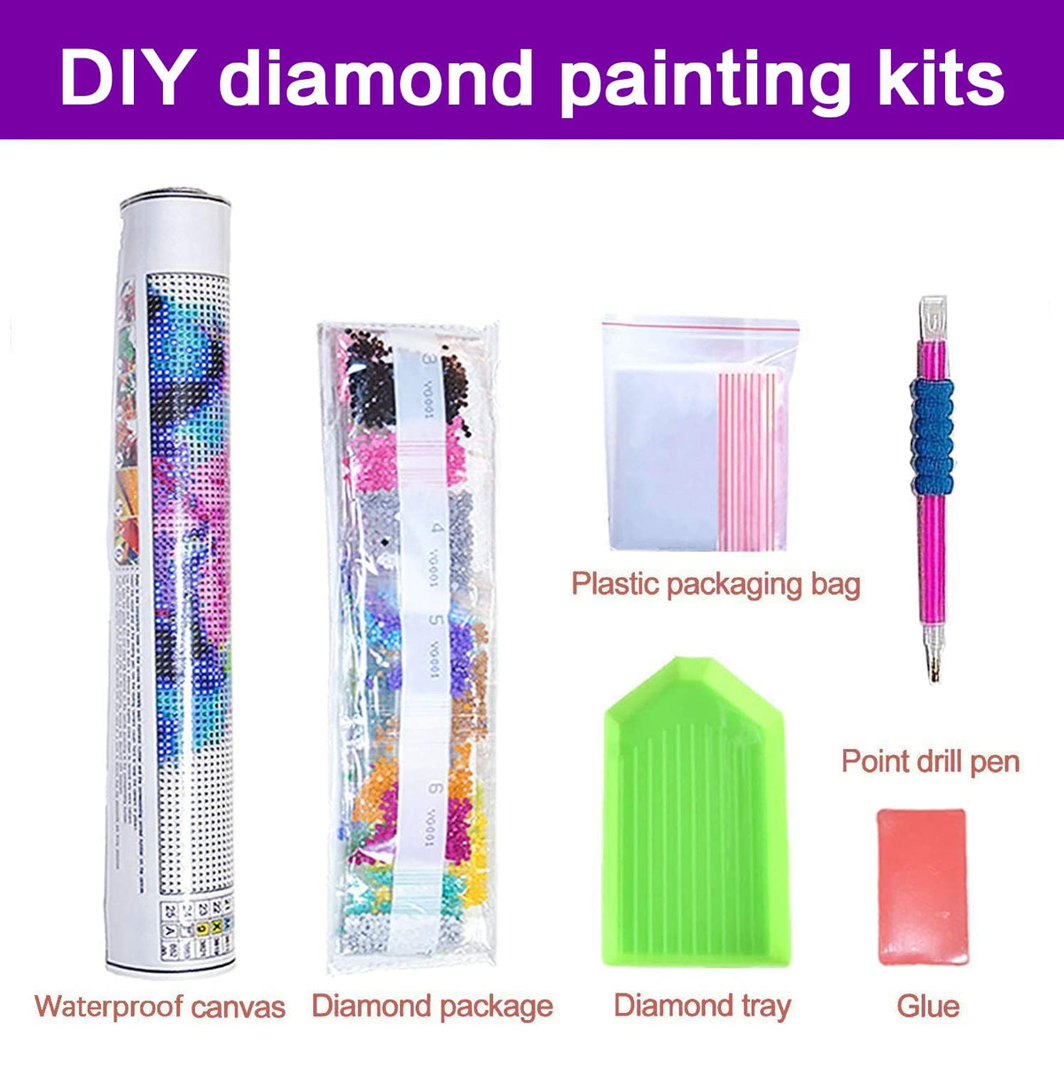 croshom Christmas Diamond Art Kits for Adults - 4 Pack Diamond Painting Kits for Adults, 5D Full Round Drill Art Paint by Diamonds DIY Crafts Kits 14x14in (Snowman Truck Christmas House Cardinal)