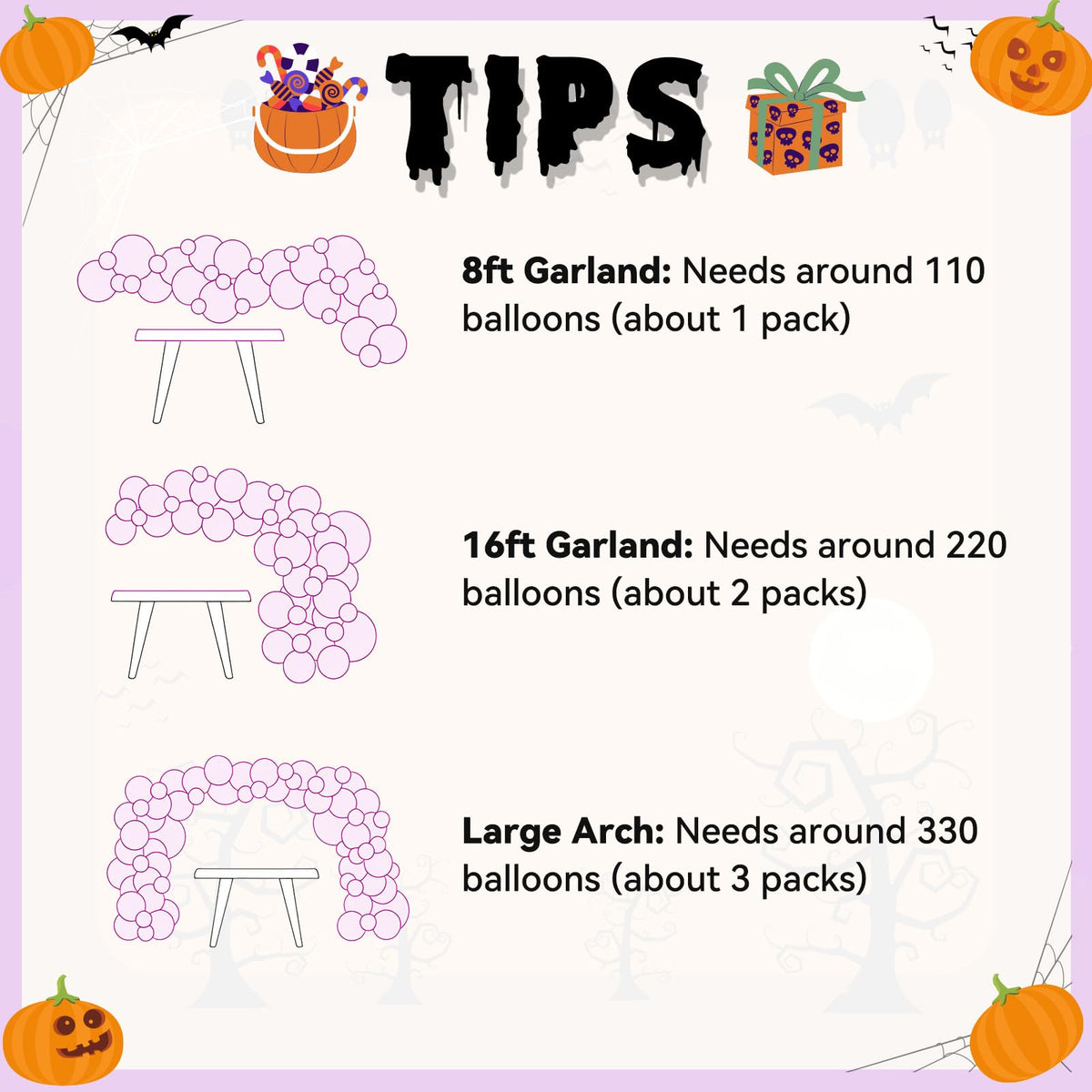 Halloween Balloon Arch Garland, Pink Purple Balloons with Star Cute Ghost Boo Foil Balloon, Metallic Purple Pink Black Latex Balloons Bat Stickers for Kids Girls Birthday Halloween Party Decorations
