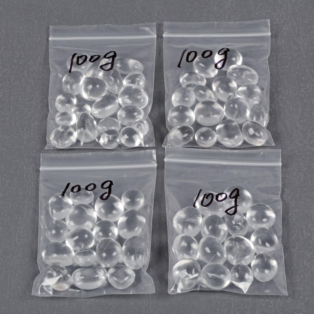100 Grams Clear Quartz Tumbled Polished Natural Crystal Healing Pocket Stones Rock Collection