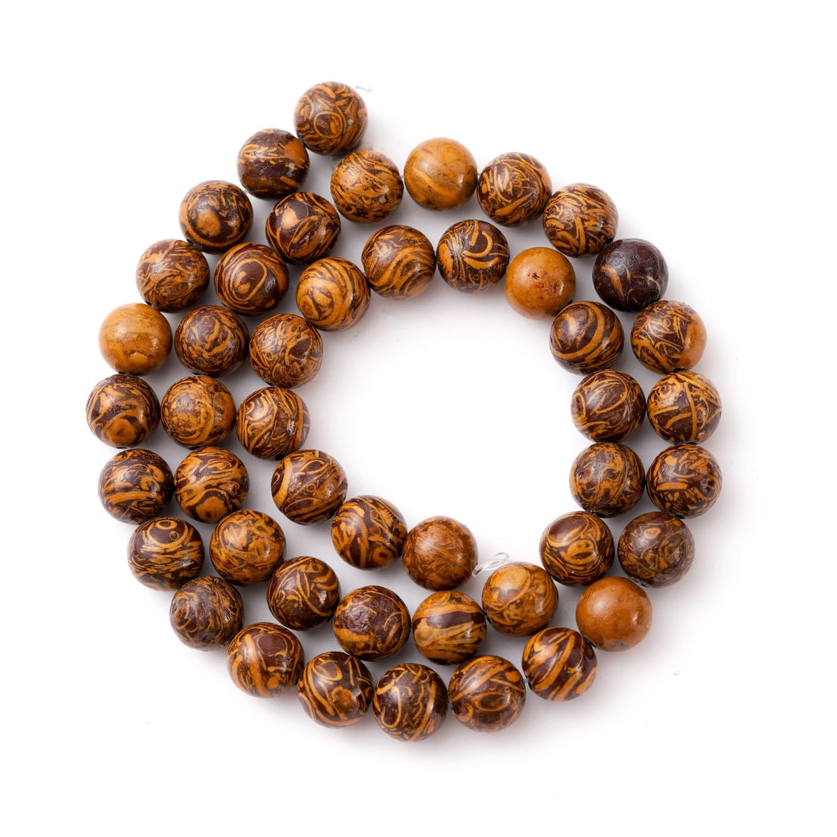 8mm 45pcs DIY Natural Golden Pietersite Stone Beads Round Healing Crystal Gemstone Loose Beads for Jewelry Making Handmade Bracelet Necklace
