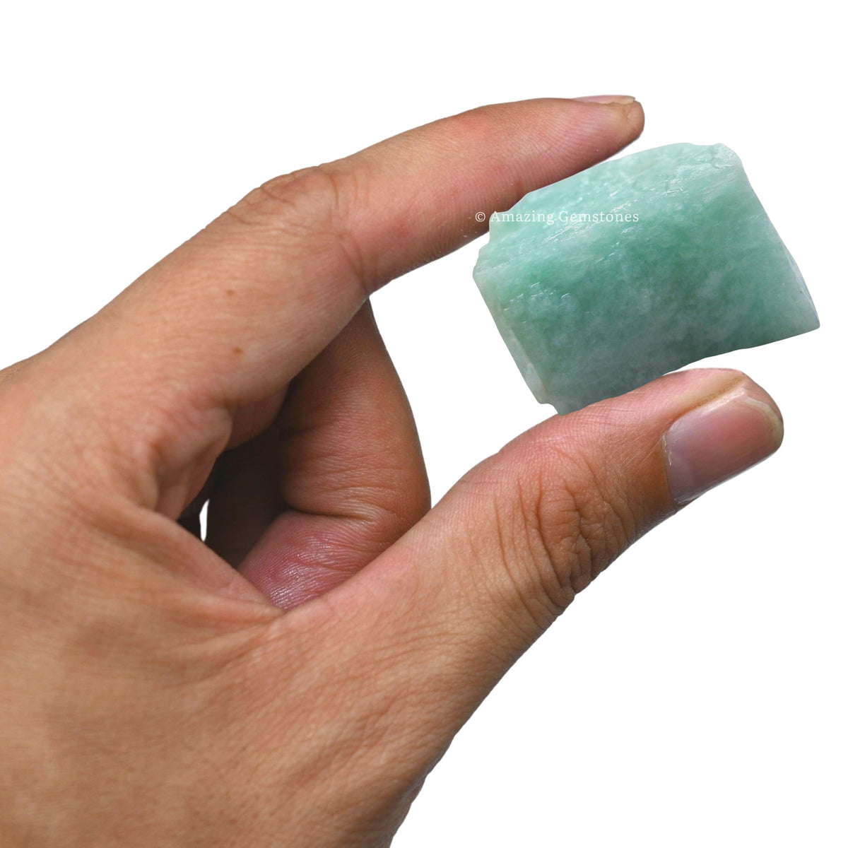 Amazing Gemstone Amazonite Raw Crystals and Healing Stones, Natural Rocks for Tumbling and DIY Raw Stones and Crystals (1 Piece)