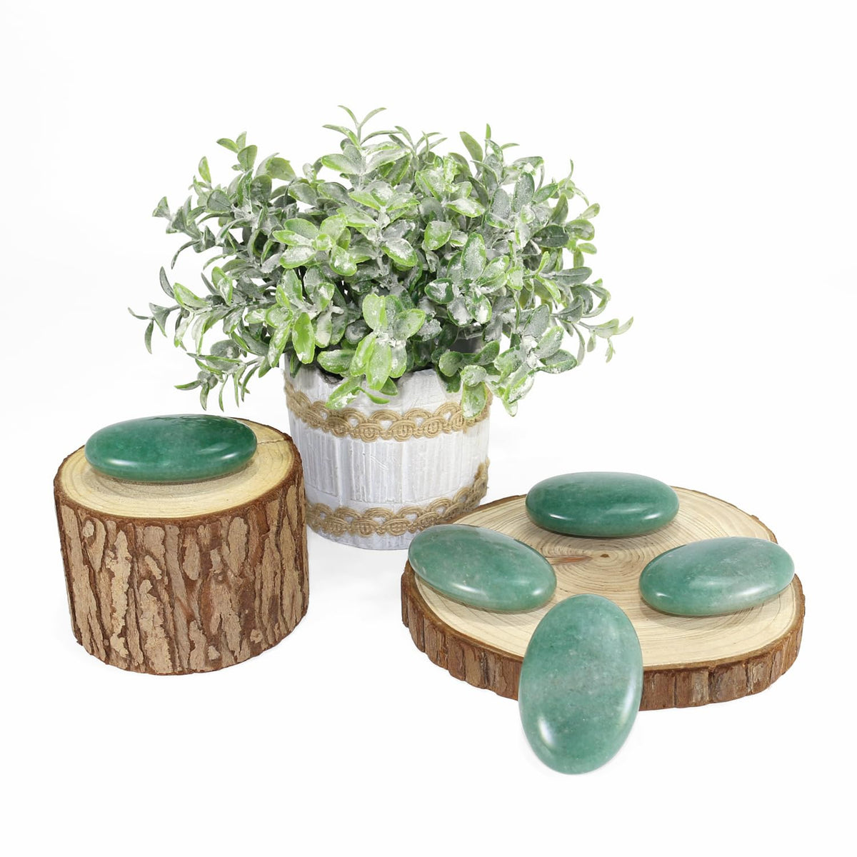Nvzi Green Aventurine Crystal Palm Stone, Worry Stones, Crystals and Healing Stones, Polished Rocks, Natural Gemstones, Chakra Stones for Healing Crystals Daily Use