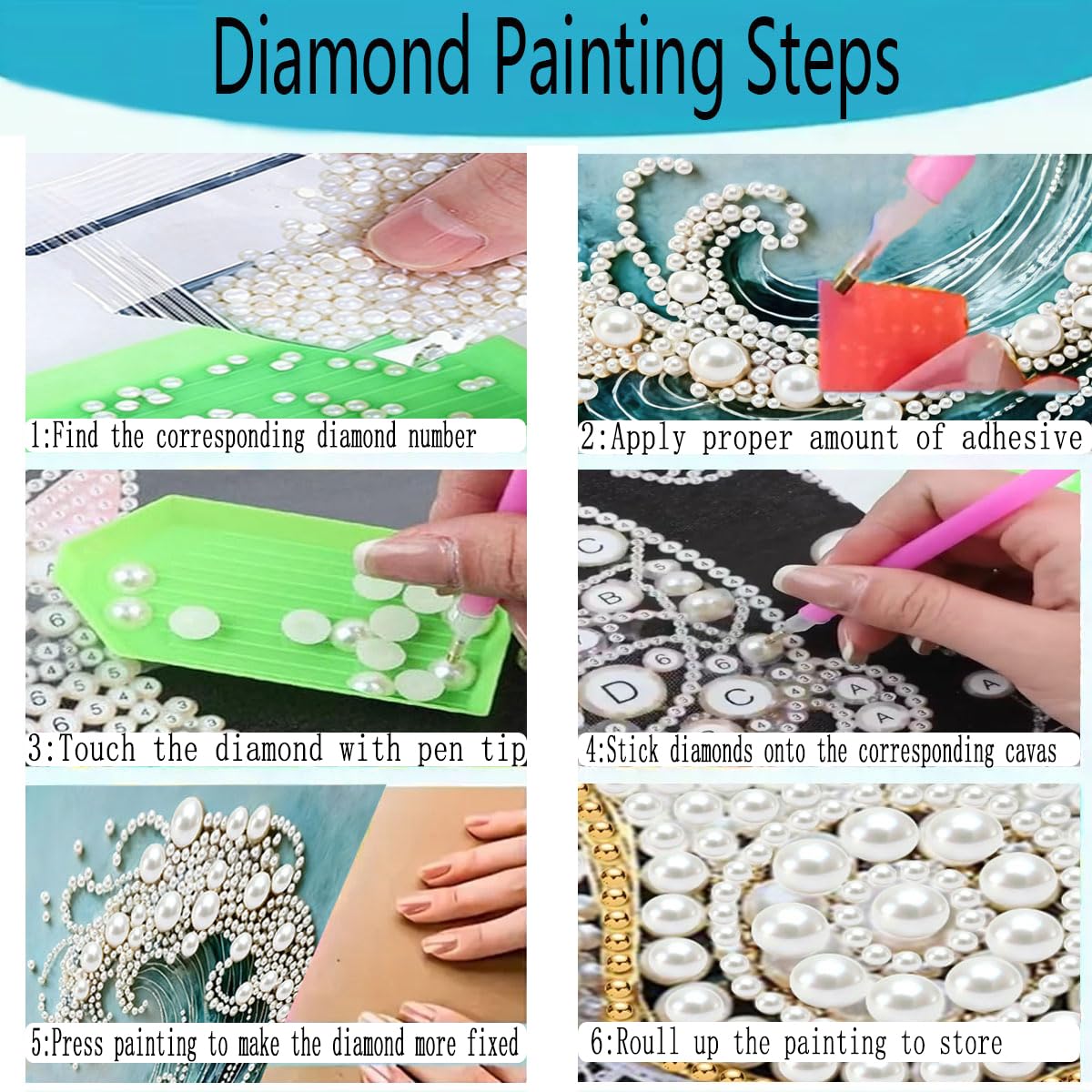 GEMFAMILY Firework Castle Diamond Art Kits for Adults Beginner,5D Diamond Pearl Painting Kits for Special Shape,DIY Pearl Rhinestones Diamond Dots Painting for Home Wall Decor 12 x 16 Inch