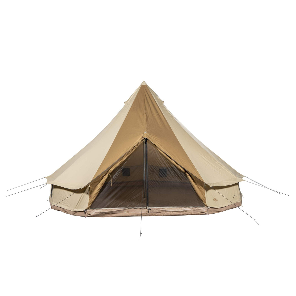 Teton Sierra 12 Canvas Bell Tent; Waterproof 12 Person Family Camping Tent, Brown