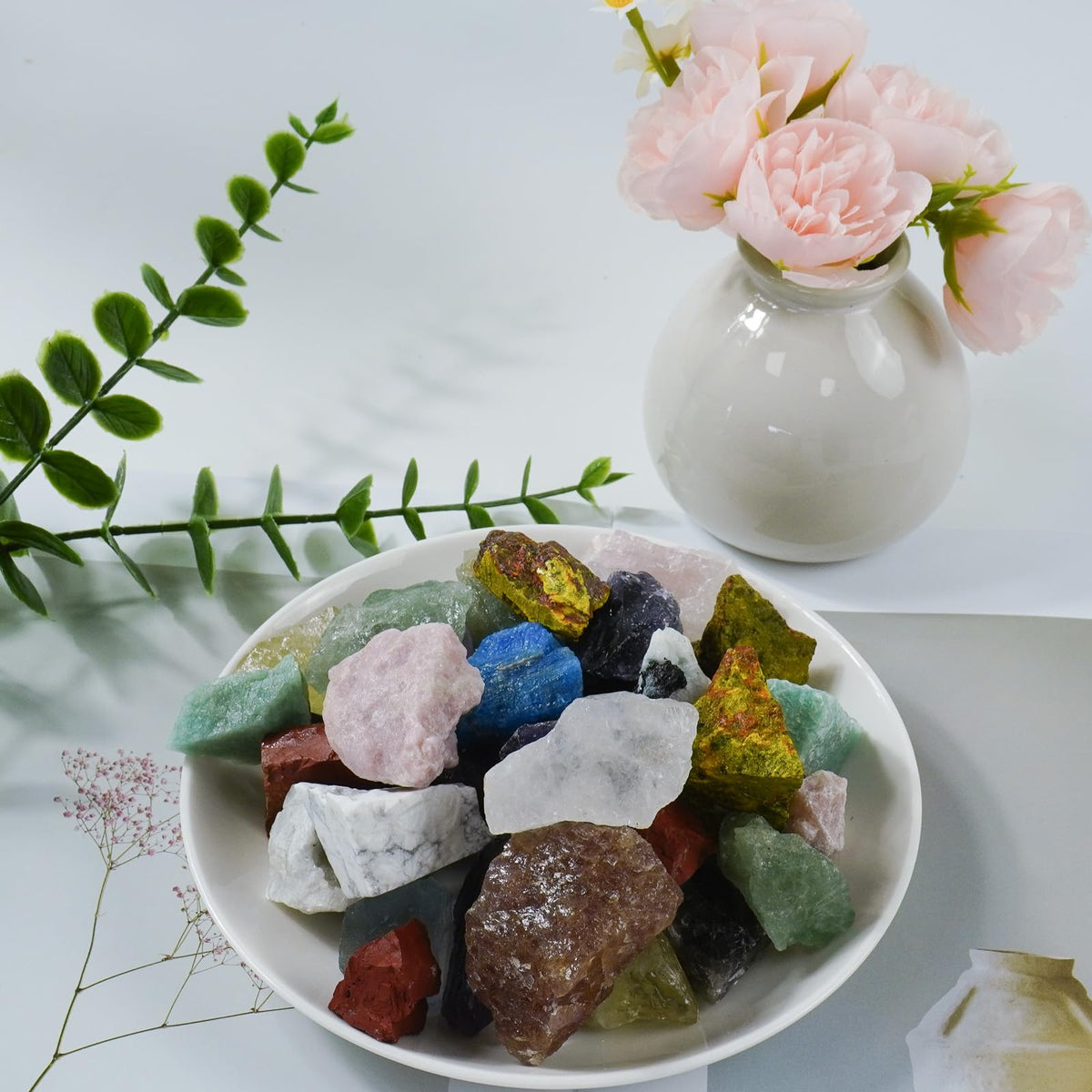 Raw Crystals, Large 1.2-2.0" Healing Crystal Natural Rough Stones for Intuition,Chakra,Meditation,Decoration,Polishing,Energy Work (Amazonite, 3.5oz-0.8-1.2"raw Crystals)