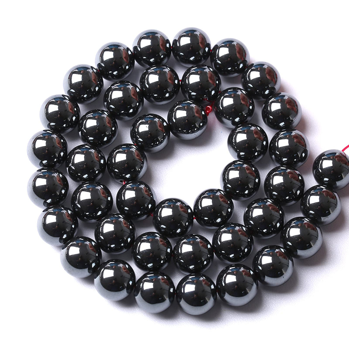 8mm 60PCS Black Hematite AAA Grade Spacer Round Loose Beads for Jewelry Making DIY Bracelet
