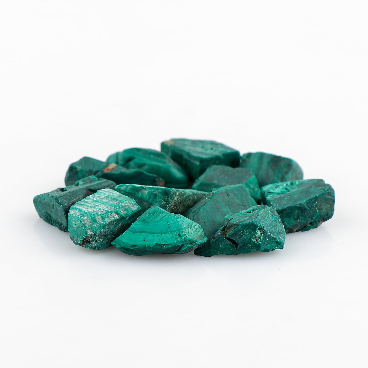 CRYSTALIS 100cts Natural Malachite Raw Crystals, Loose Gemstone Wholesale Bulk Rough Jewelry Making Supply, Chakra And Healing Stones, Wire Wrapping, DIY, Tumbling, Gem Collection (8-15mm)