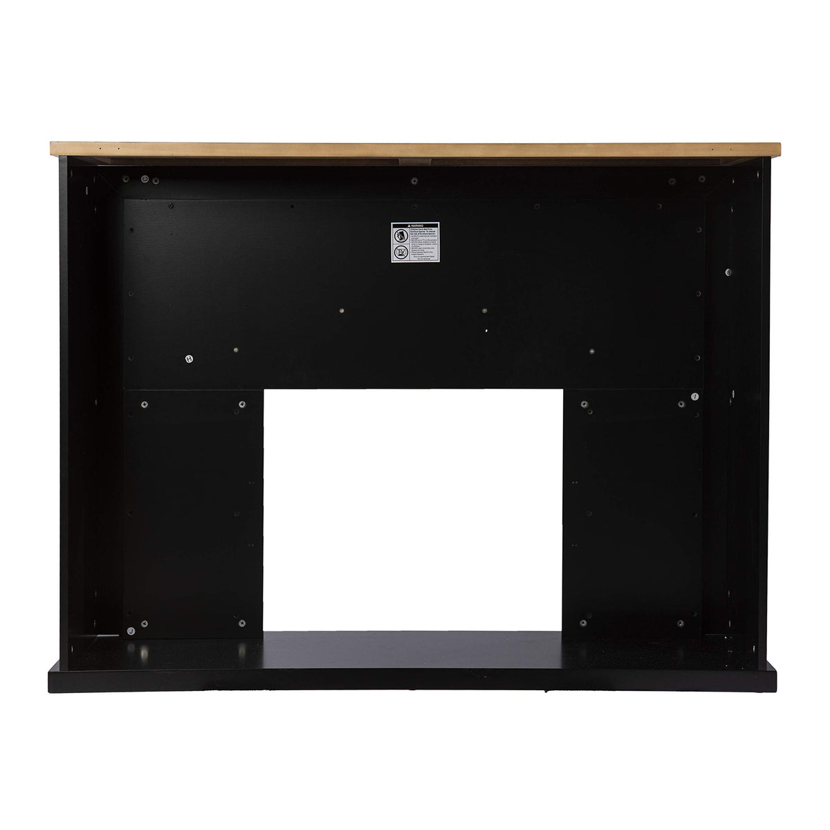 SEI Furniture Cardington Color Changing Fireplace, Black/Natural