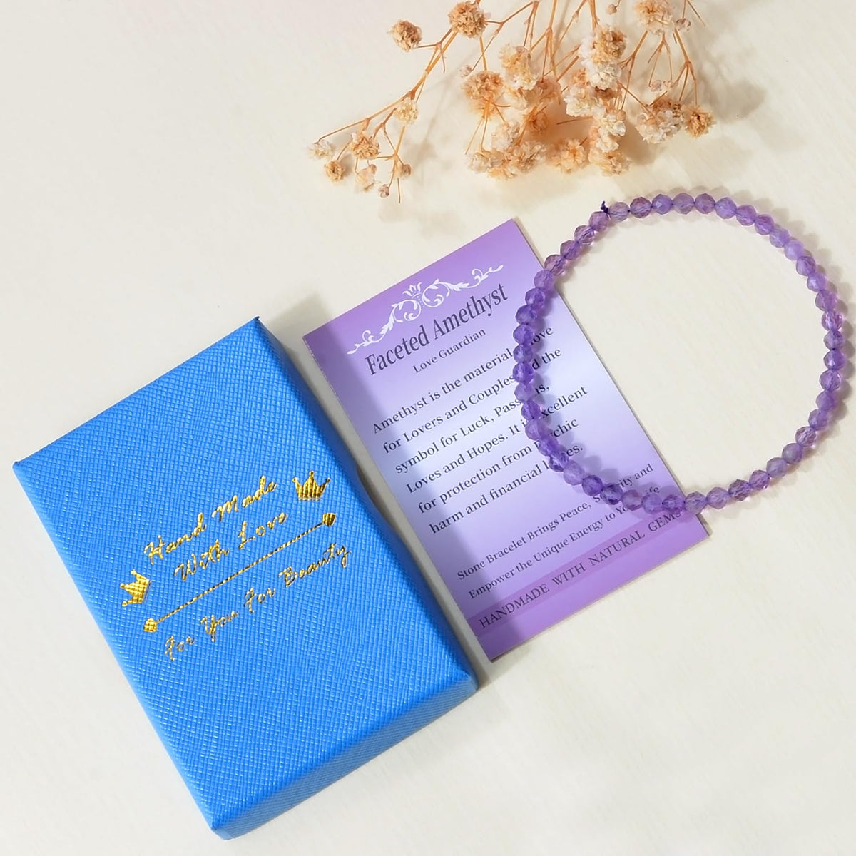 MASSIVE BEADS Natural Genuine Gemstone Beads Healing Crystal Chakra Reiki Jewelry Faceted Round Beads Bracelets (Amethyst, 3mm)
