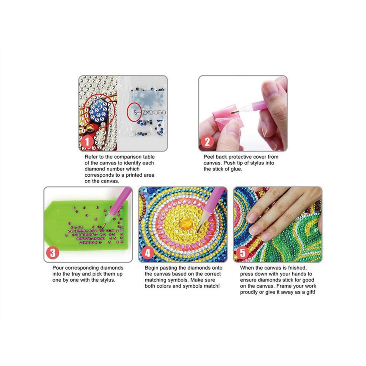 MaiYiYi 6 Pack DIY Flower Butterfly Diamond Art Greeting Cards, Rose Diamond Painting Greeting Cards, Daisy Diamond Art Cards with Envelopes for Family Friends Holiday Birthday