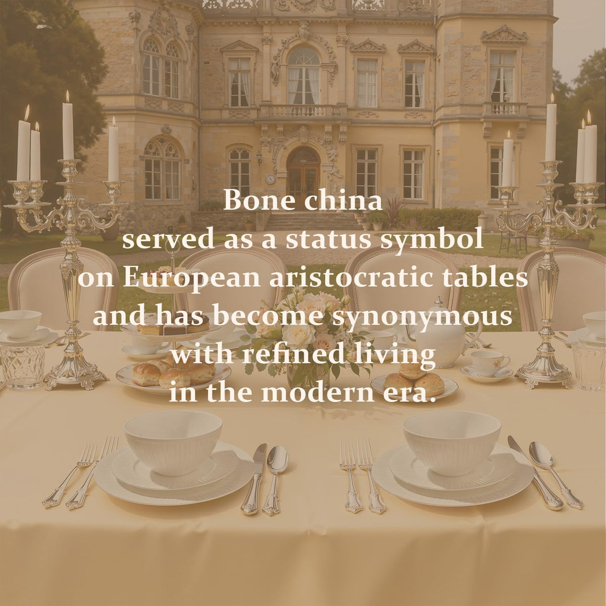 KINGSTONE 24-Piece Bone China Dinnerware Set with 40-Piece flatware, White Lightweight Porcelain Service for 8, for Family Dining, Restaurants, Gifting,Microwave and Dishwasher Safe