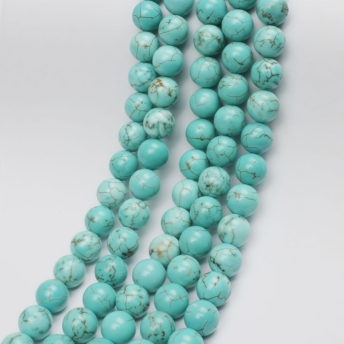MJDCB Best Sellers Stone Beads Turquoise Round Loose Beads for Jewelry Making DIY Bracelet Necklace (4mm)