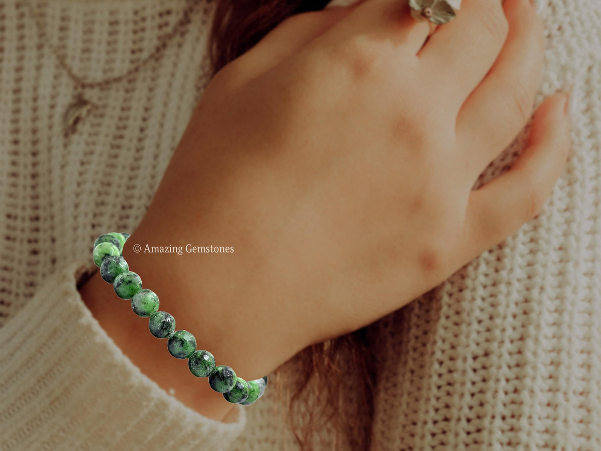 Amazing Gemstone Ruby Fuchsite Bracelet for Women - Chakra Mens Bracelet Protection Crystals and Healing Stones - Blessing Bracelet Spiritual Meditation Gift Christmas Stocking Stuffers