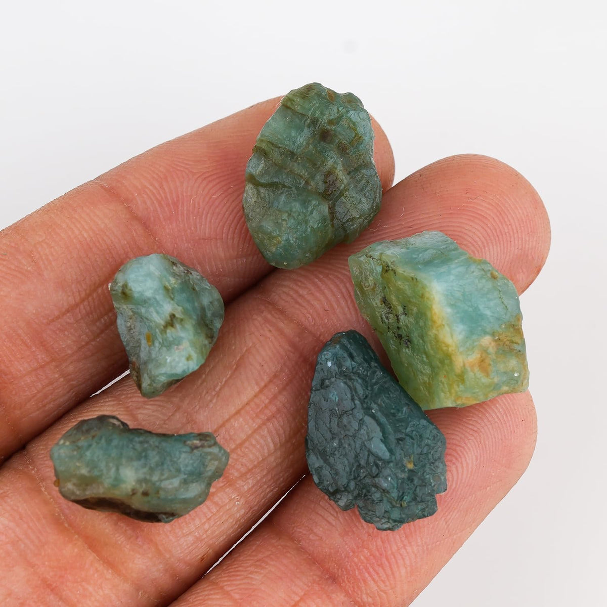 CRYSTALINES 5pcs, Wholesale Natural Raw Grandidierite Gemstone, Untreated Rough Stone, Bulk Loose Supplies for Jewelry Making, DIY Crafts, Chakra Healing Crystals, Wire Wrap, Gem Collection