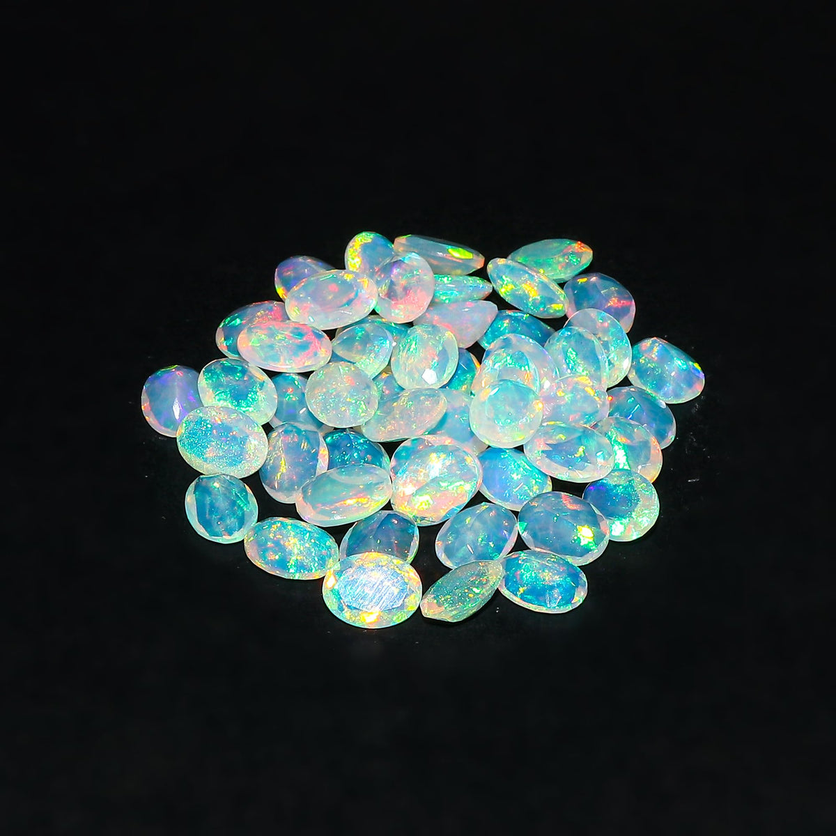 2 Pcs, 8X6 MM, YASHEE Natural Ethiopian Opal,Briliant Cut, Oval Shape, Jewelry Making Supply, Chakra Energy Healing Gemstone, Real Crystal, october Birthstone, Wholesale deal