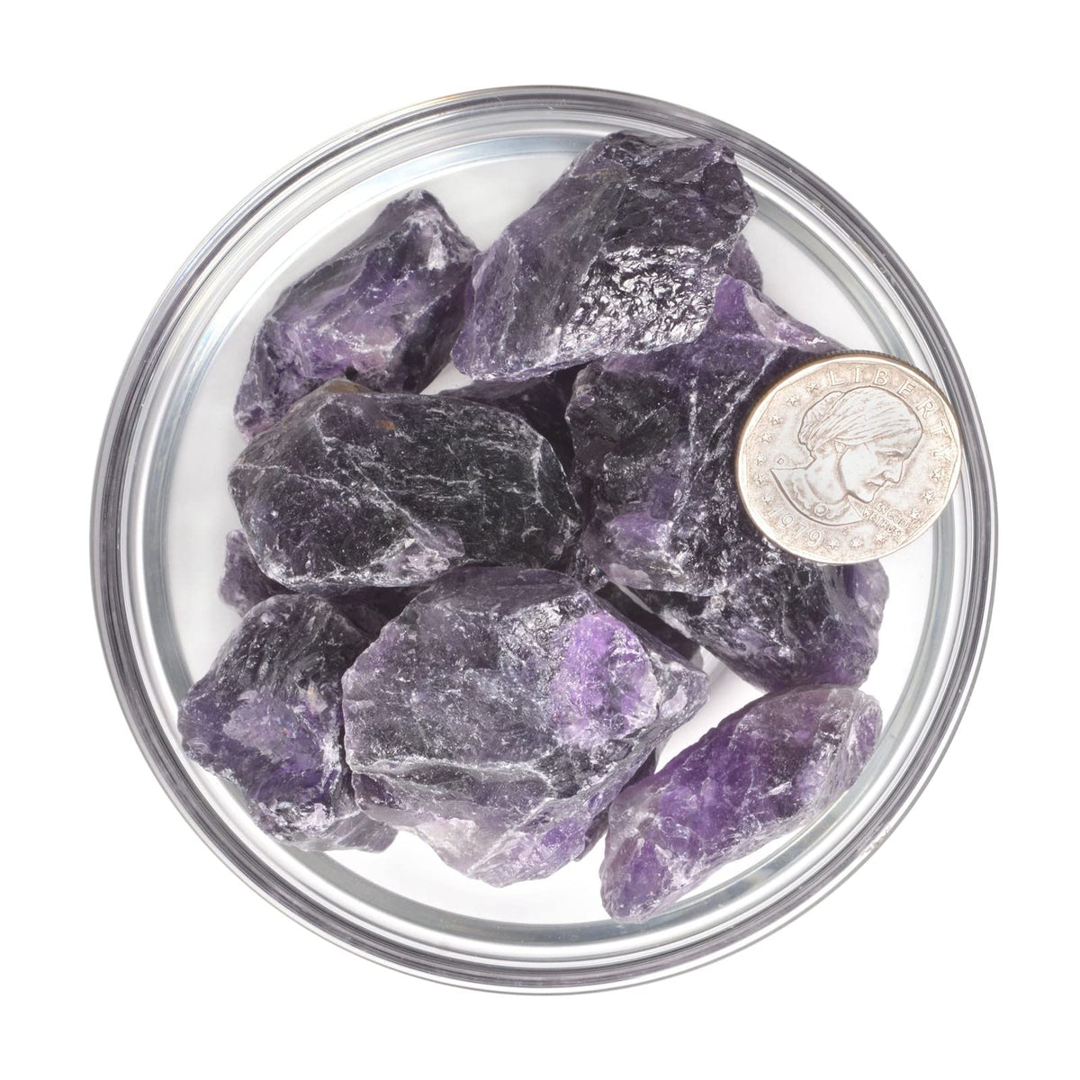 Justinstones 1/2LB Large Raw Amethyst Natural Crystal Healing Stones Rock Collection