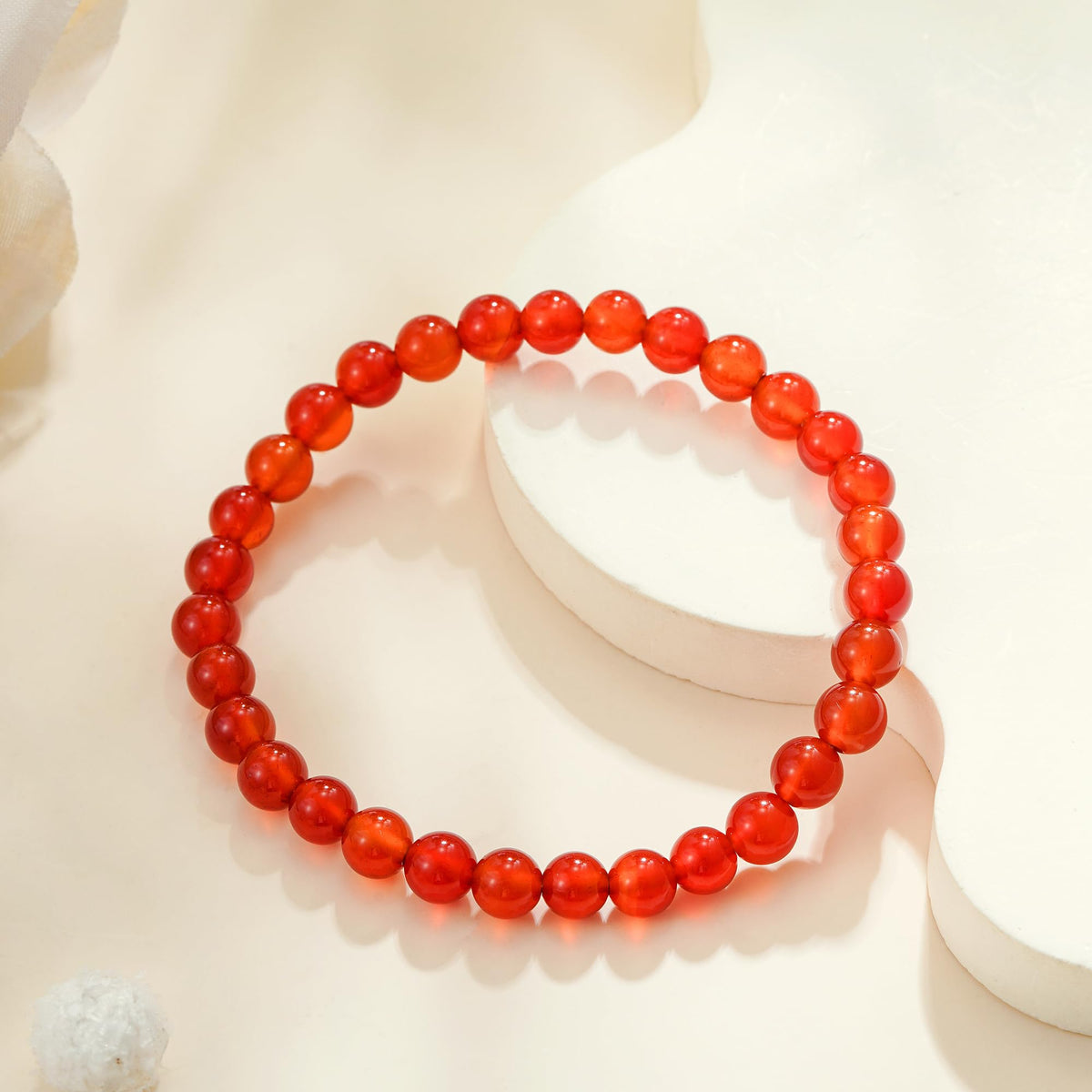 Treasure Bender Red Beaded Bracelet Attract Good Luck and Prosperity, Healing Crystals and Stones Birthday Gifts Bracelets for Women Men Jewelry(Carnelian)