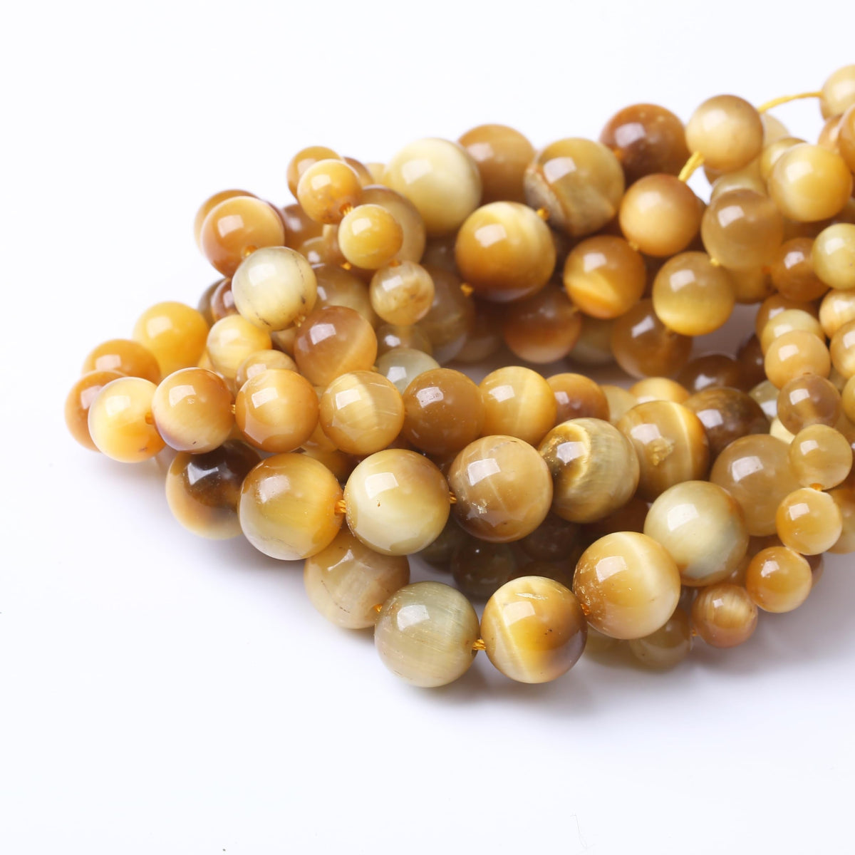 Natural Golden Tiger Eyes Stone Beads for Jewelry Making DIY Bracelet Necklace Jewelry Making 1 Strand 15.5inch 35PCS 10MM