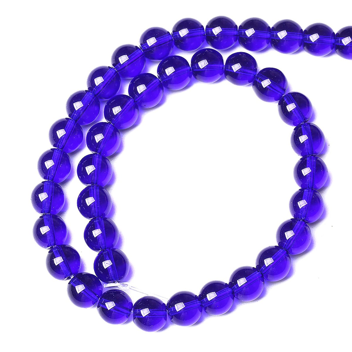 10mm 36pcs Lapis Blue Glass Stone Beads for Jewelry Making Round Loose Spacer Crystal Energy Healing Power Stone Beads DIY Bracelet Necklace Accessories(Lapis Blue Glass, 10mm)