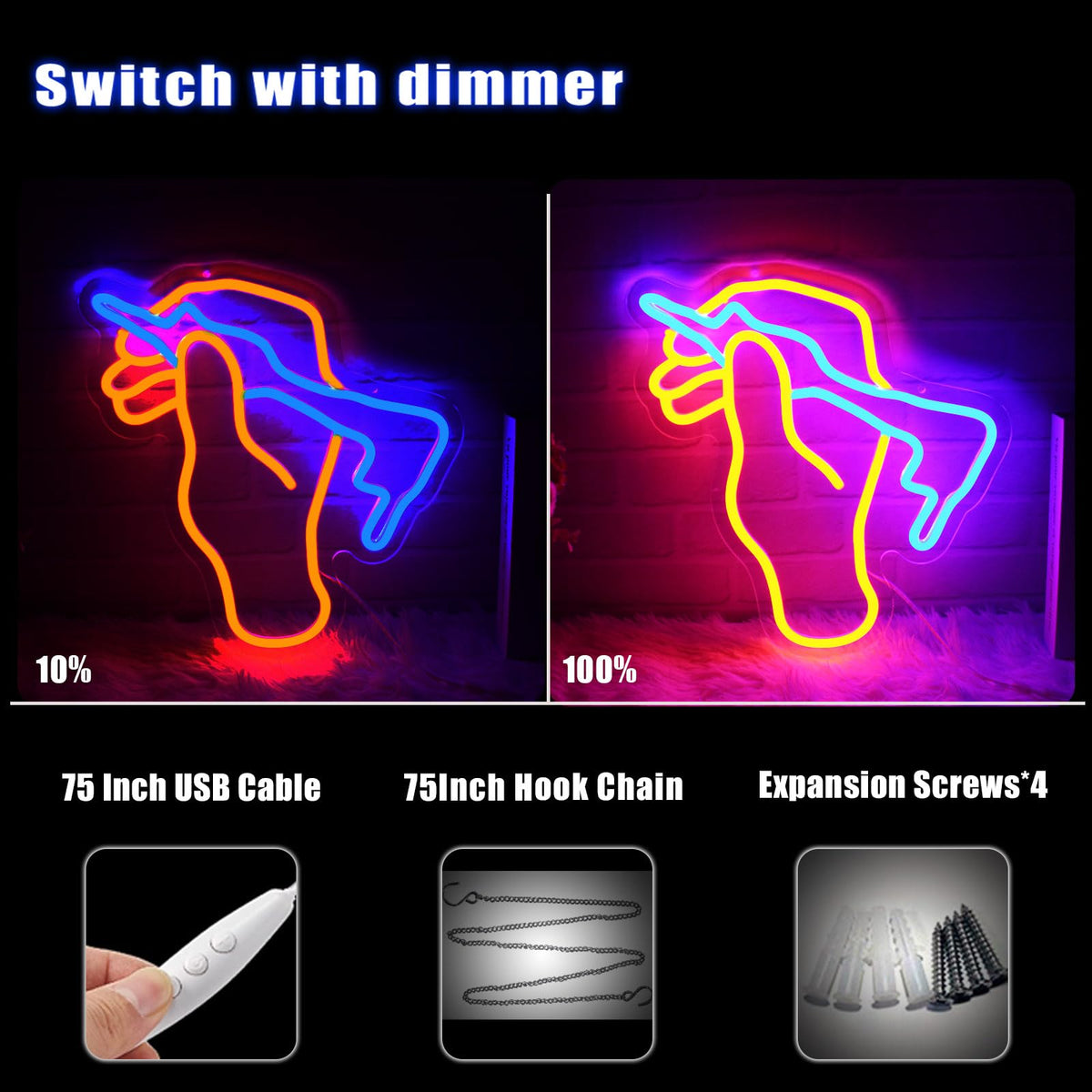 Tattoo Neon Sign Tattoo Neon Light LED Neon Sign for Tattoo Studio Wall Décor Dimmable LED Neon Light for Bar Restaurant Music Concert Man Cave Wall Art 14.4"×12.8"