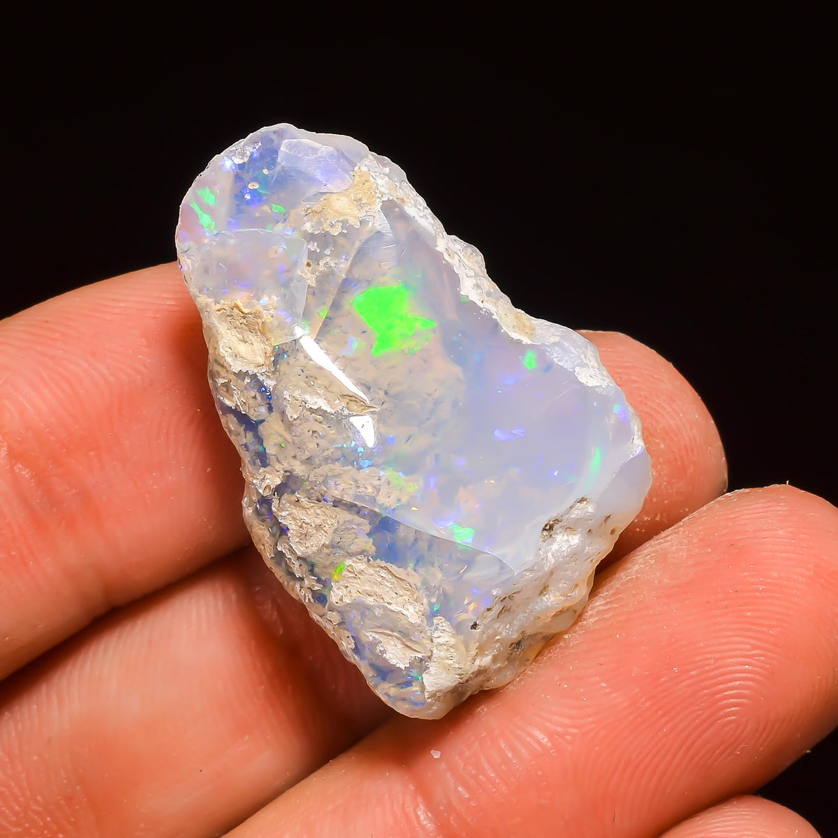 17.5+ Carat, YASHEE Natural Raw Ethiopian Opal Gemstone, Real Rough Crystals, Chakra Healing, Wholesale Lot, Wire Wrapping, Rock Stone, Birthstone, Crafts & DIY, AA+ Quality For Jewelry Making
