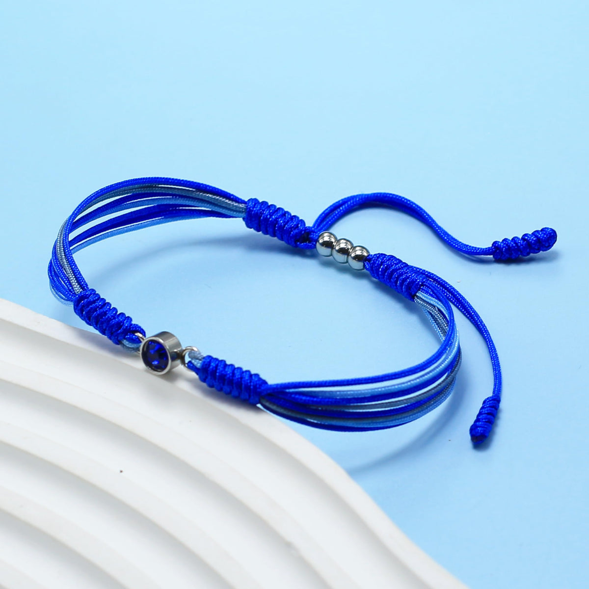 Crgwxzl September Birthstone Bracelets for Women Men,Healing Crystal Protection Stone Blue Lace Agate Beads Bracelet,String Wrap Zodiac Month Bracelets Birthday Jewelry Gifts