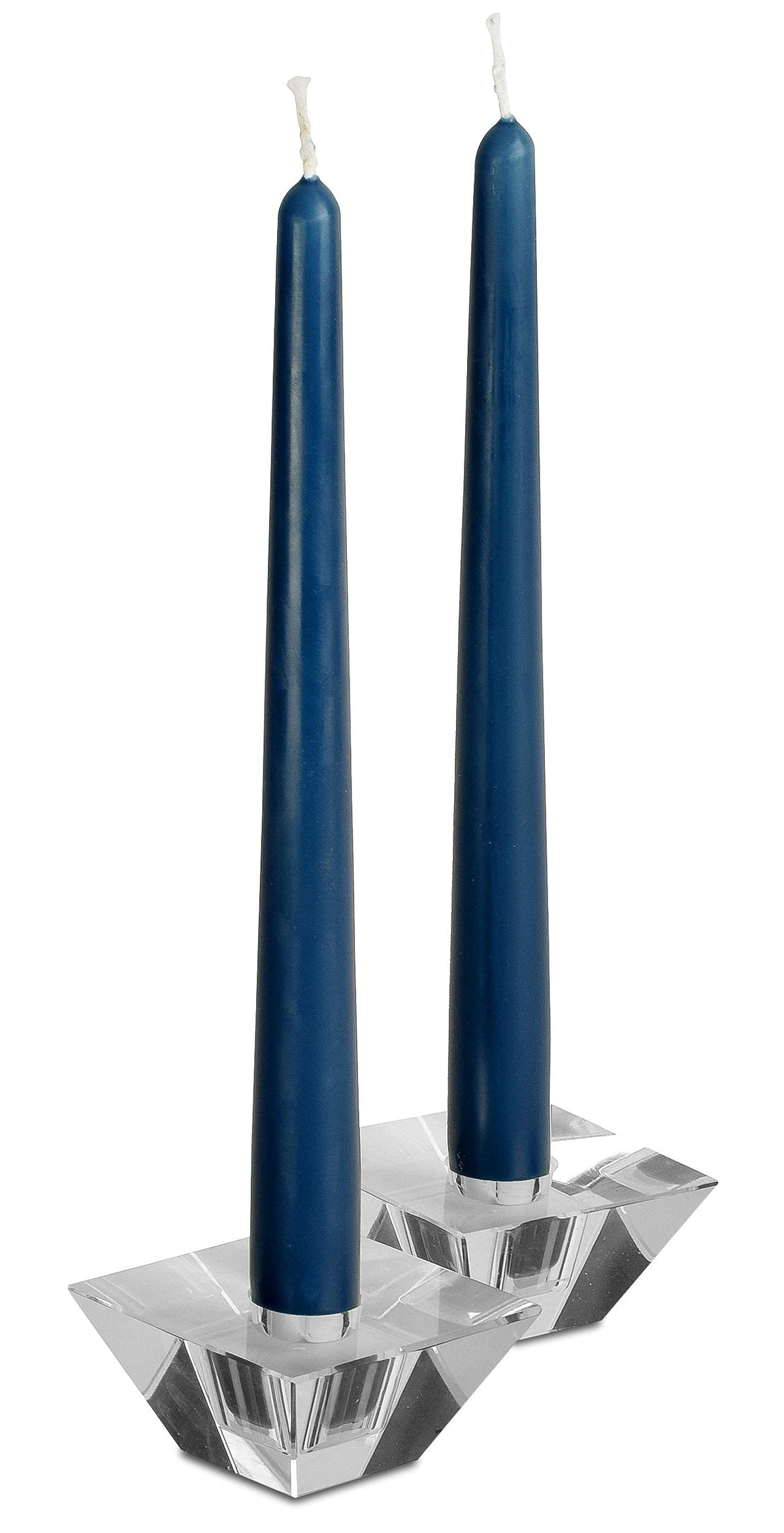 Hyoola 12 Pack Tall Taper Candles - 10 Inch Midnight Blue Dripless, Unscented Dinner Candle - Paraffin Wax with Cotton Wicks - 8 Hour Burn Time