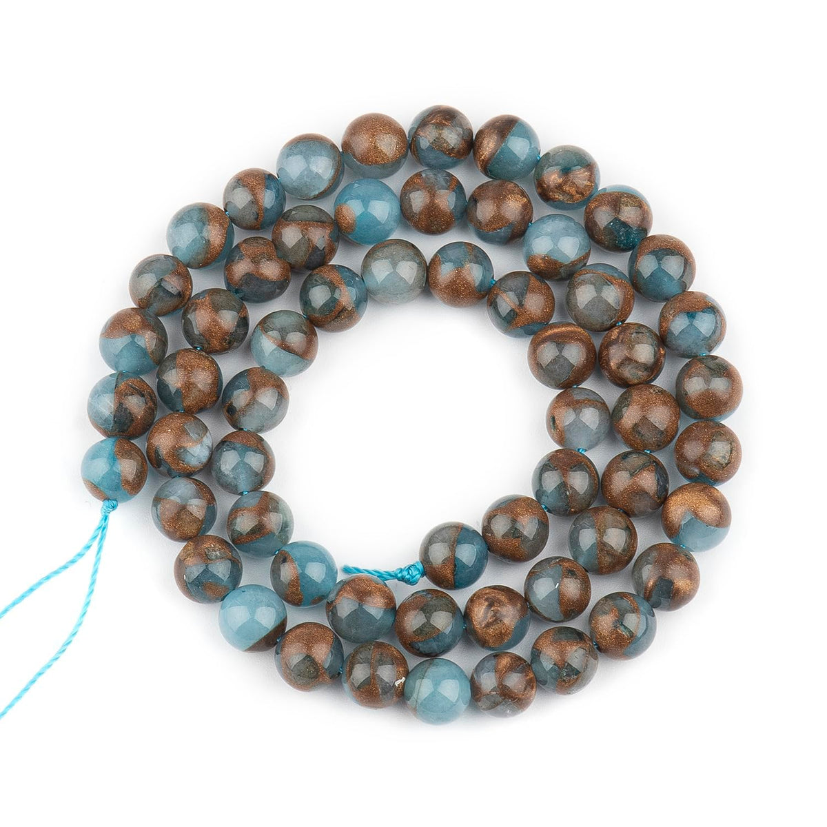 6mm Lake Blue Jade Natural Stone Beads Round Loose Beads for Jewelry Making Yochus DIY Beads Bracelet Necklace