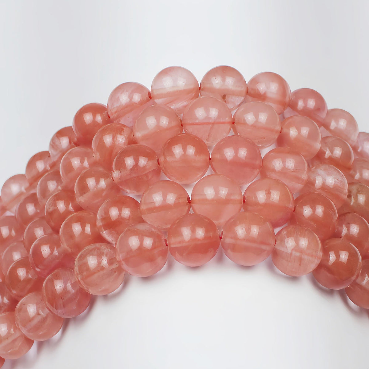 MJDCB Stone Beads Pink Crystal Round Loose Beads for Jewelry Making DIY Bracelet Necklace (6mm)