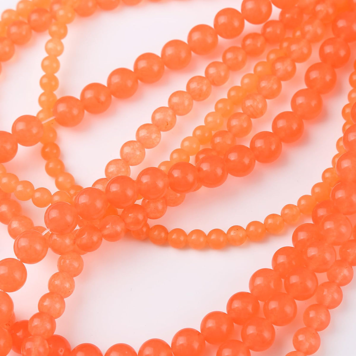 60PCS 6MM Orange Chalcedony Quartz Stone Beads Natural Gemstone Bead Crystal Healing Energy Jewelry Making DIY 15 inches