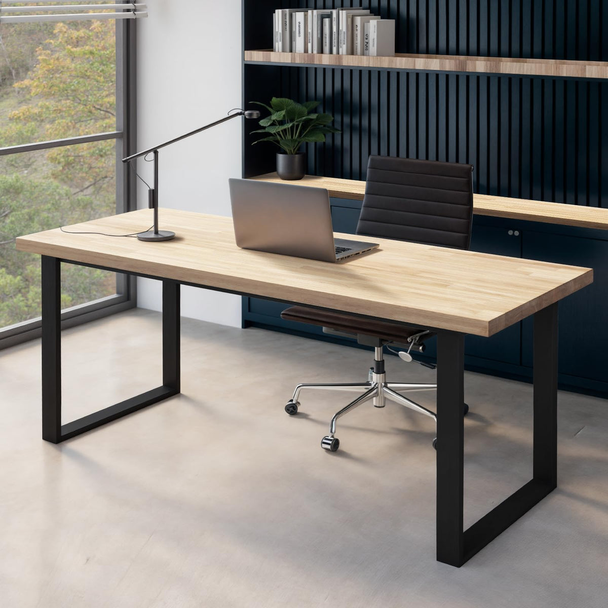 Howizz Butcher Block Countertop 8ft x 25 x 1.5 Inches, Unfinished Solid Hevea Wood Table Top, Wood Countertop for DIY Desk Top, Workbench Top, Kitchen Countertop