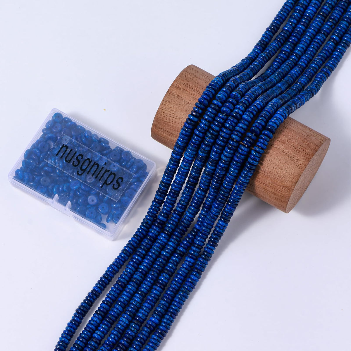 Natural Lapis Lazuli Disk Stone Spacer Beads 6x2mm 38cm/str Flat Rondelle Loose Semi Gemstone Caps for Making Bracelets Necklace