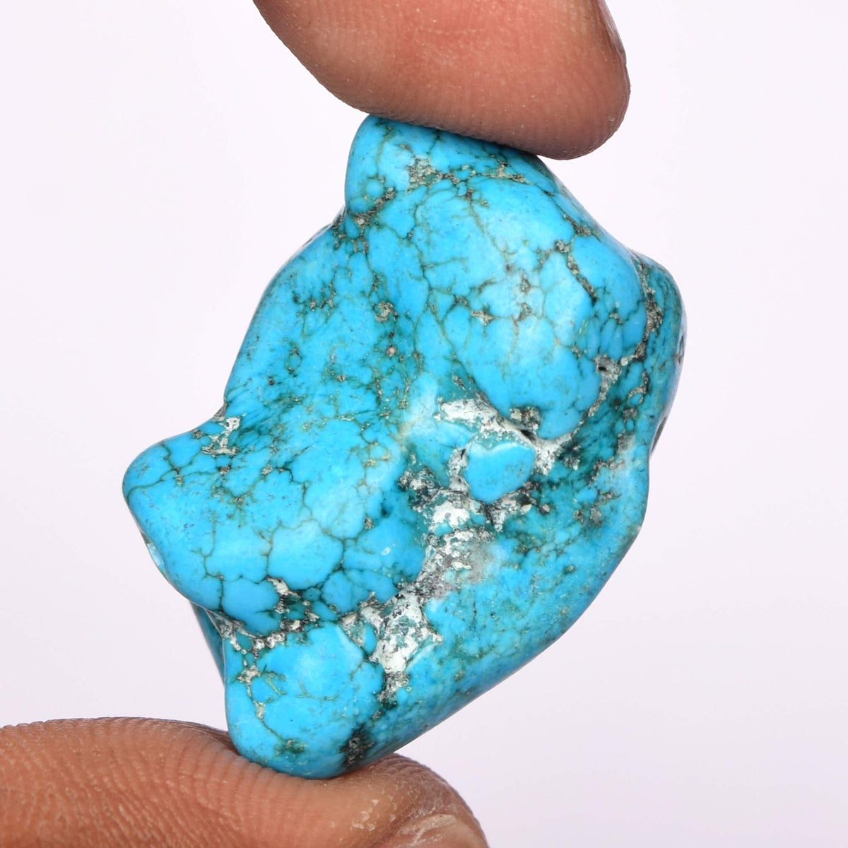 GEMHUB Rough Loose Turquoise Blue Color Rock Raw Rough Turquoise 55.50 Ct Healing Crystal Turquoise Stone, Certified Stone