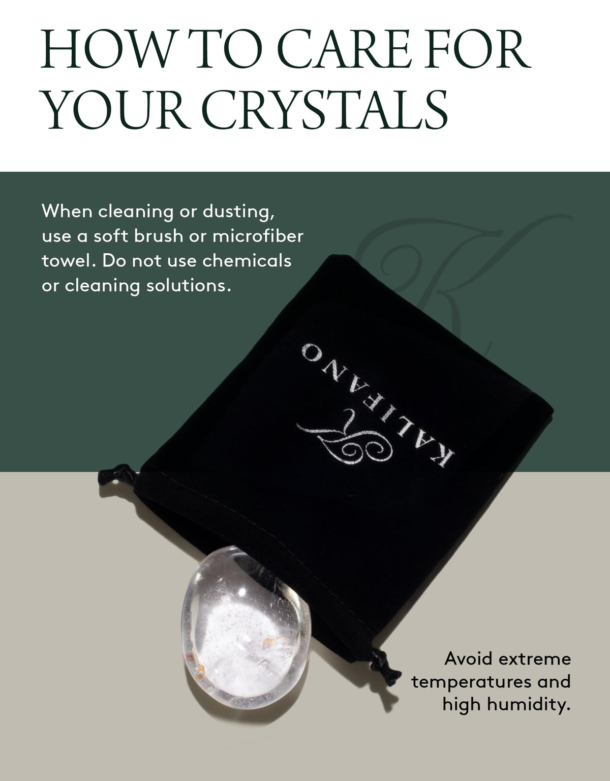 KALIFANO Quartz Palm Stone with Healing & Calming Effects - High Energy Reiki Worry Cuarzo Crystal Used for Soothing Anxiety and Stability (Information Card Included)