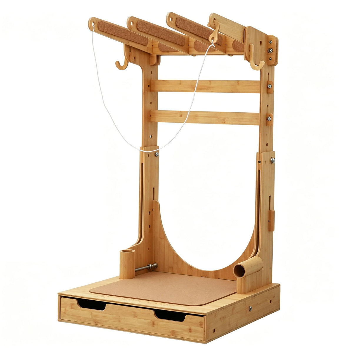 Bamboo Surfboard Storage Rack Freestanding Holder for 3-6 Boards Vertical Stand for Shortboard, Longboard, Snowboard, Ski & Wakeboard