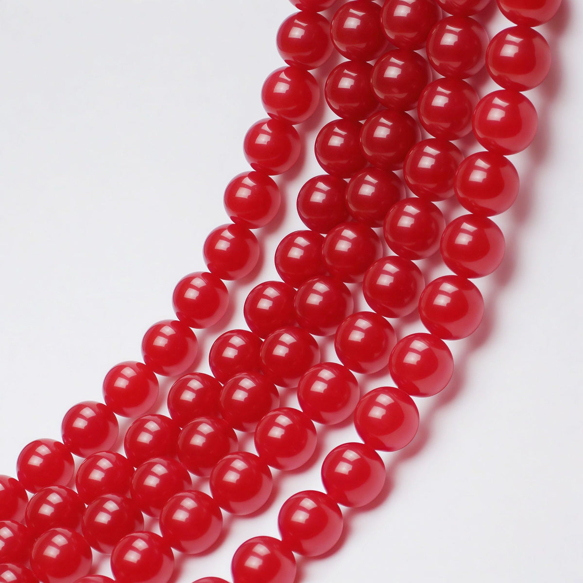MJDCB Natural Red Jade Round Loose Beads for Jewelry Making DIY Bracelet Necklace (12mm)