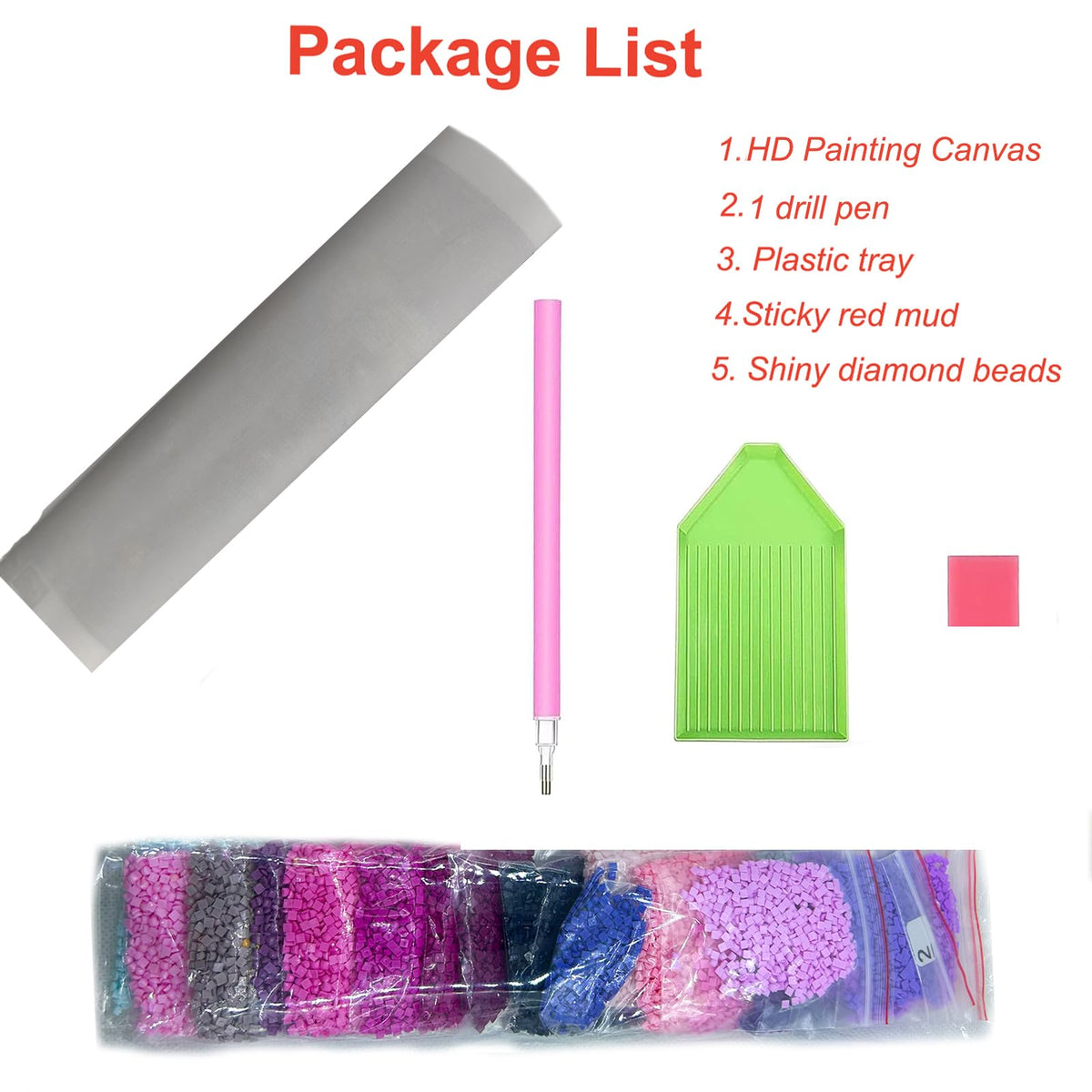 Lvmuu Diamond Painting Kits for Adults Hummingbirds, 5D DIY Full Square Drill Diamonds Art Sets for New Beginner, Large Animal Flowers Paint with Diamonds Beads Art Craft Home Decoration (White)
