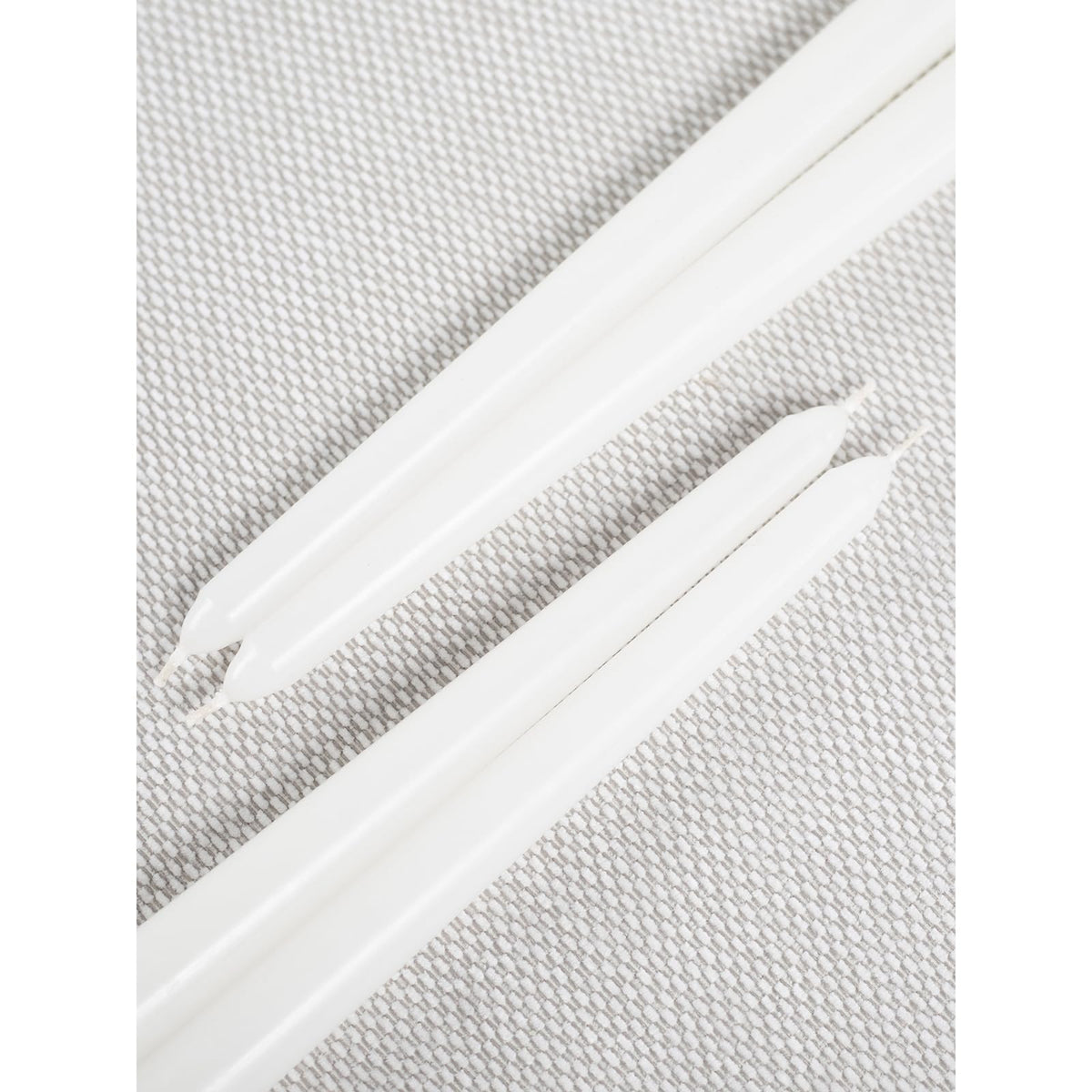 CANDWAX 8 inch White Taper Candles - Set of 12 White Candle Sticks Ideal for Christmas Decorations - Unscented Dripless Smokeless Long Burning Candlesticks - Tapered Christmas Candles for Home Decor