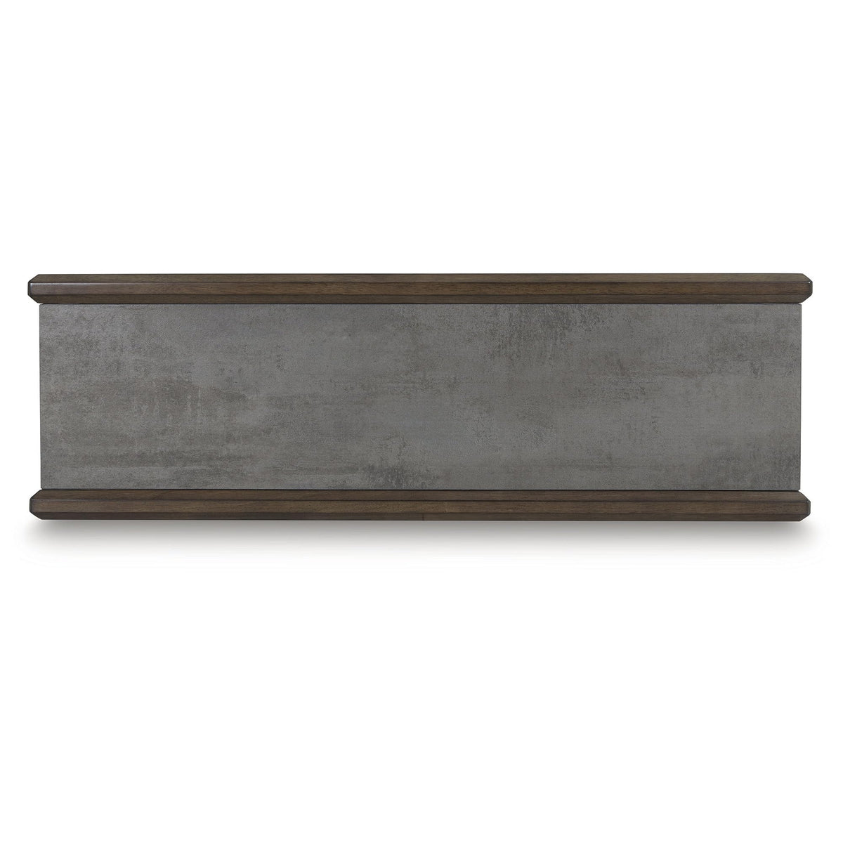 Signature Design by Ashley Kallenny Transitional Sofa Table with Open Shelf, Dark Brown & Gray