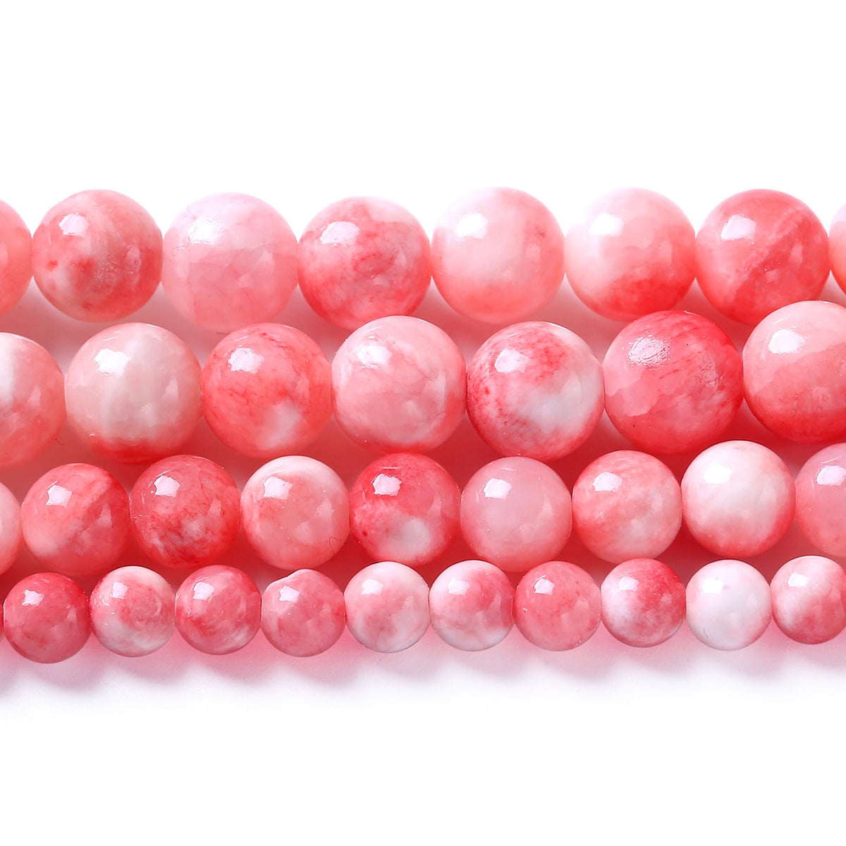 120PCS 6MM Pink Persian Jade Spacer Loose Beads for Jewelry Making DIY Bracelet Necklace 2 Strands