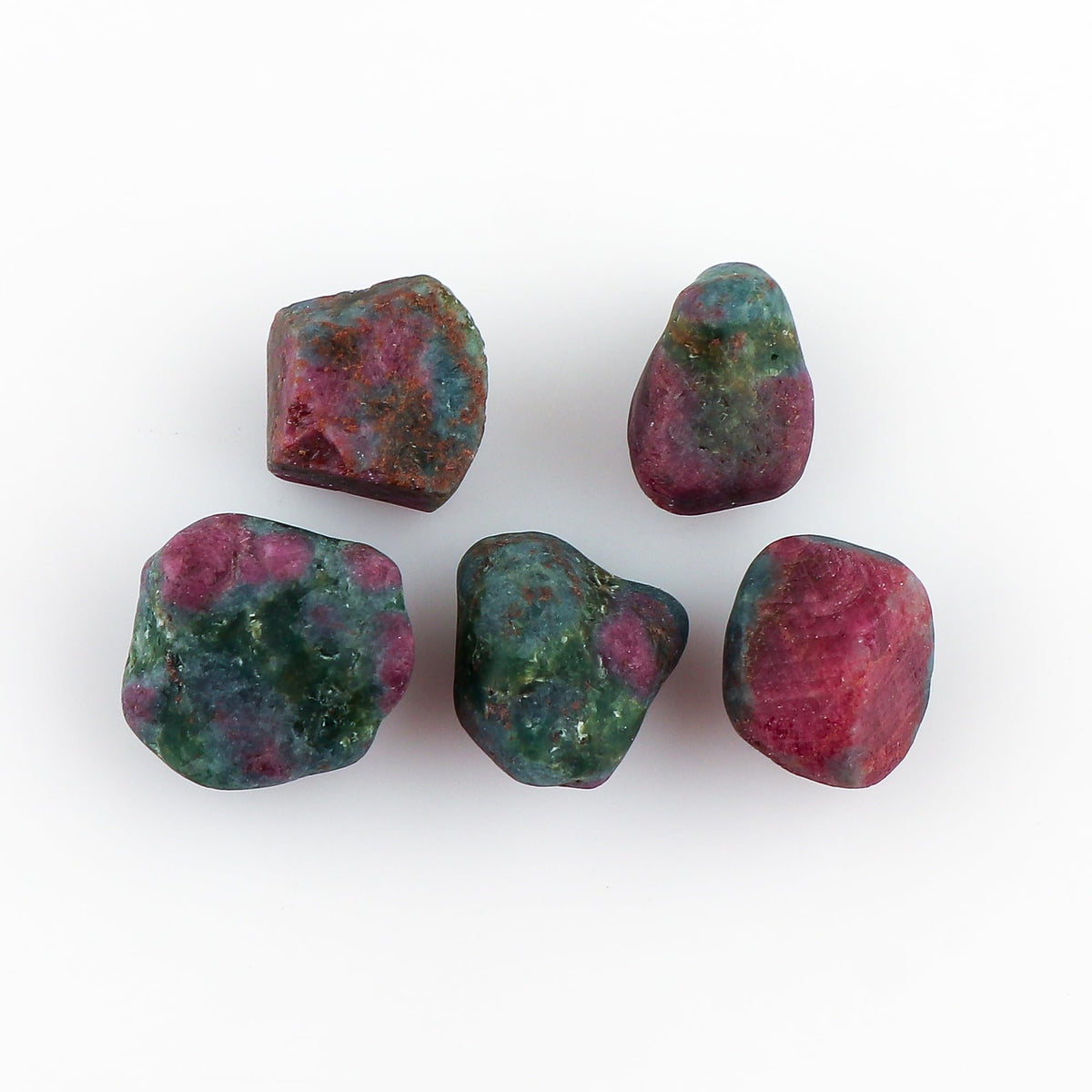 CRYSTALIS 5pcs, 8-10mm Natural Ruby-Kyanite Small Raw Crystals, Loose Gemstone Wholesale Bulk Rough Jewelry Making Supply, Chakra And Healing Stones, Wire Wrapping, DIY, Tumbling, Gem Collection