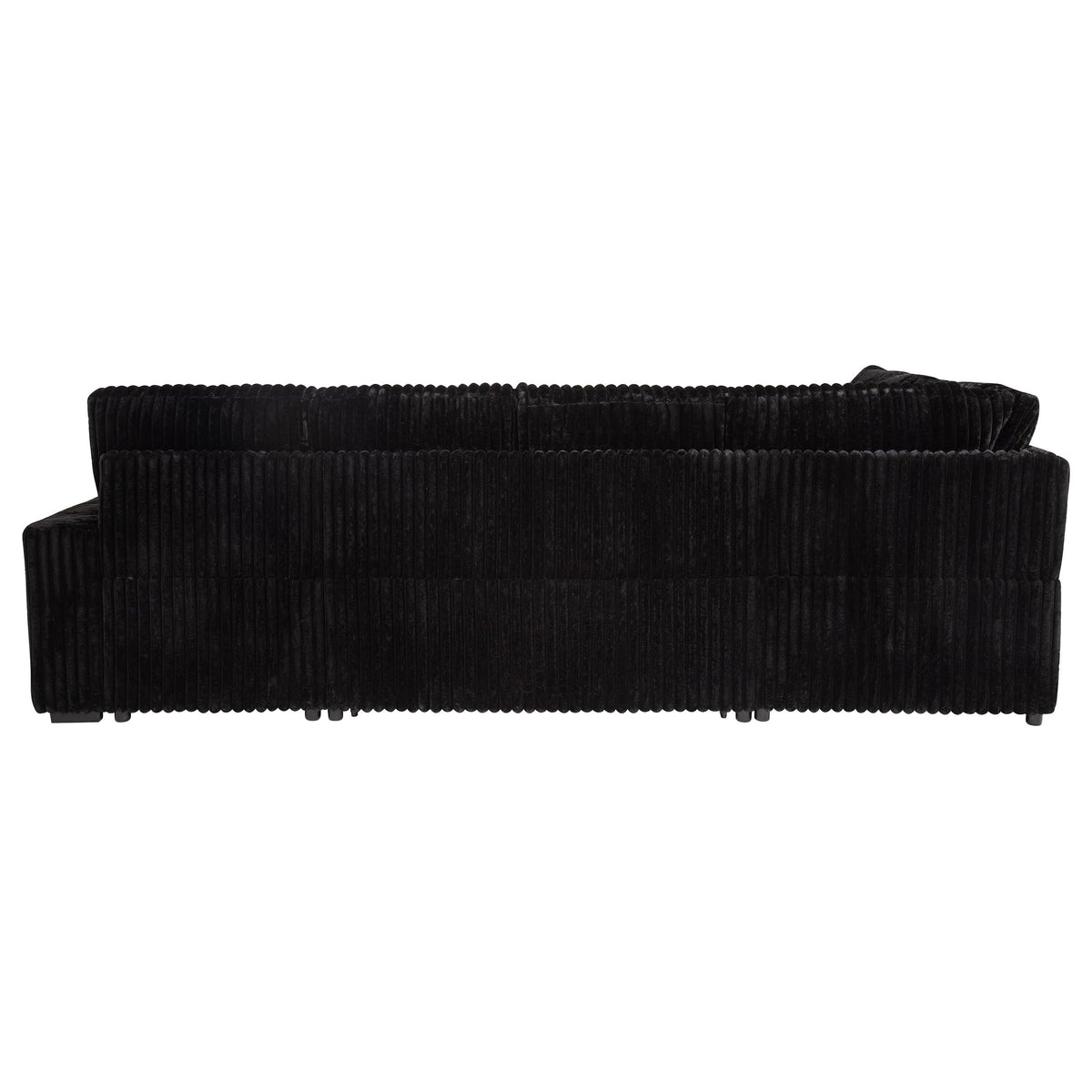 Coaster Home Furnishings - Devonshire - Sleeper Sectional Sofa with Pop-Up Sleep Surface, Storage Chaise, Three Accent Pillows and Pull-Out Bed - Living Room - Black - 511049